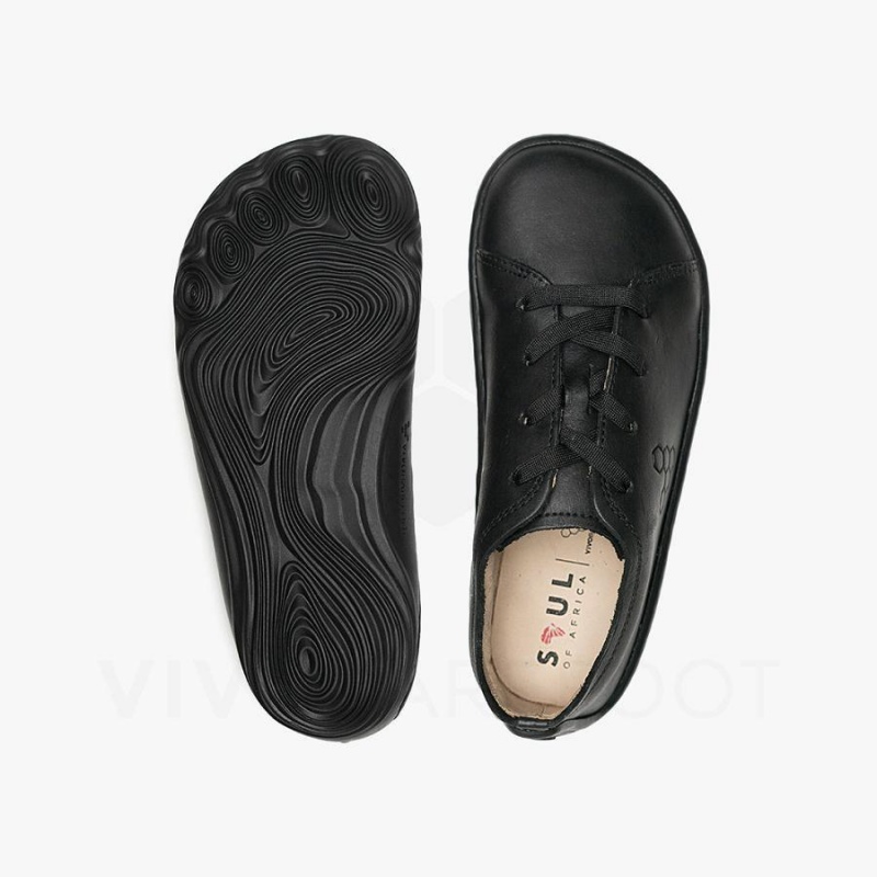 Kids' Vivobarefoot Addis School Juniors Shoes Black | NZ380WH