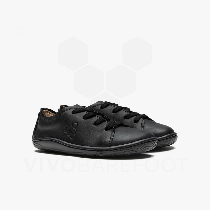 Kids' Vivobarefoot Addis School Juniors Shoes Black | NZ380WH