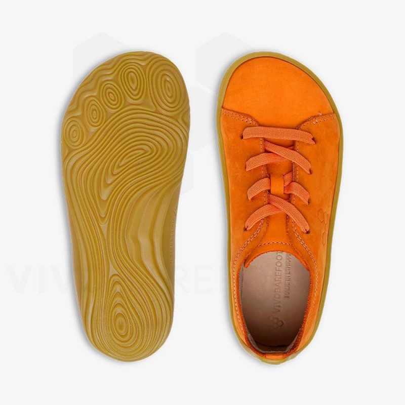 Kids' Vivobarefoot Addis Shoes Orange | NZ417LQ