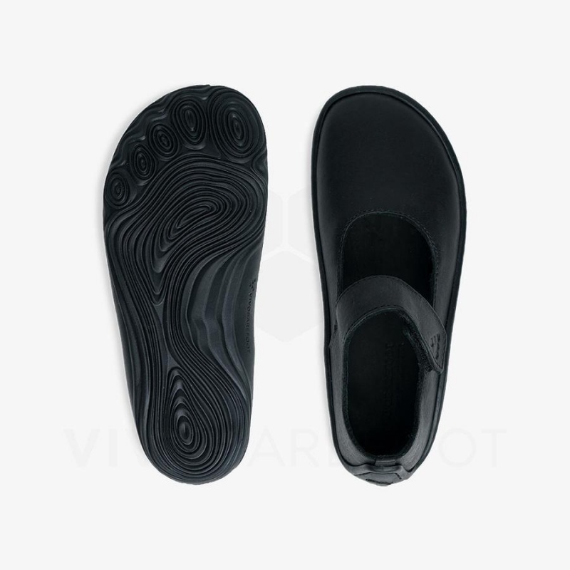 Kids' Vivobarefoot Addis Wyn Juniors Shoes Obsidian | NZ382UK