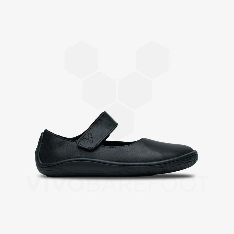Kids' Vivobarefoot Addis Wyn Juniors Shoes Obsidian | NZ382UK