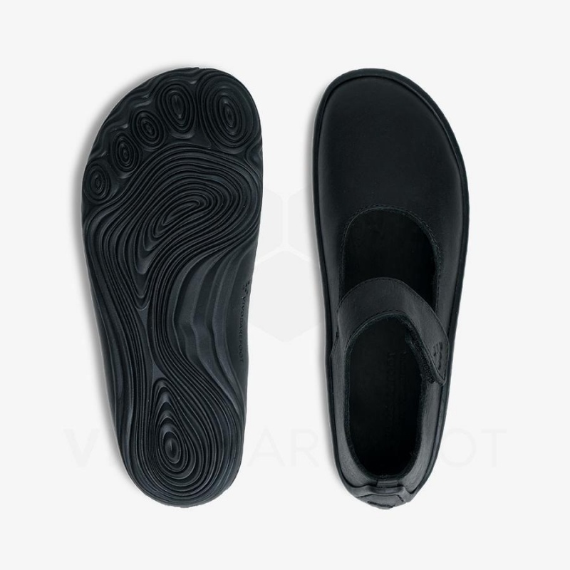 Kids' Vivobarefoot Addis Wyn Shoes Black | NZ381VJ