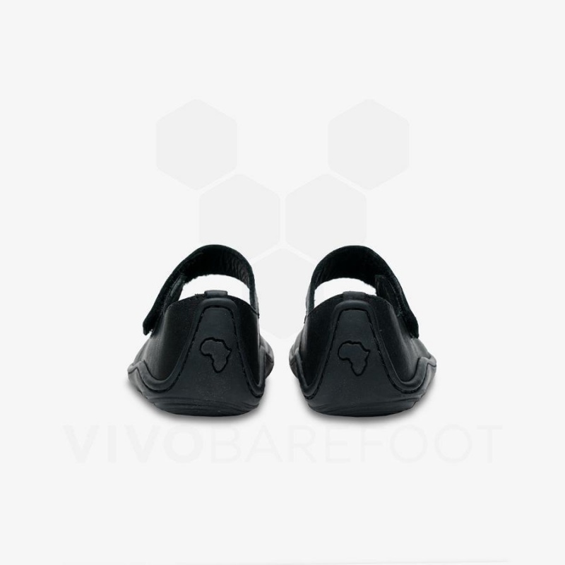 Kids' Vivobarefoot Addis Wyn Shoes Black | NZ381VJ
