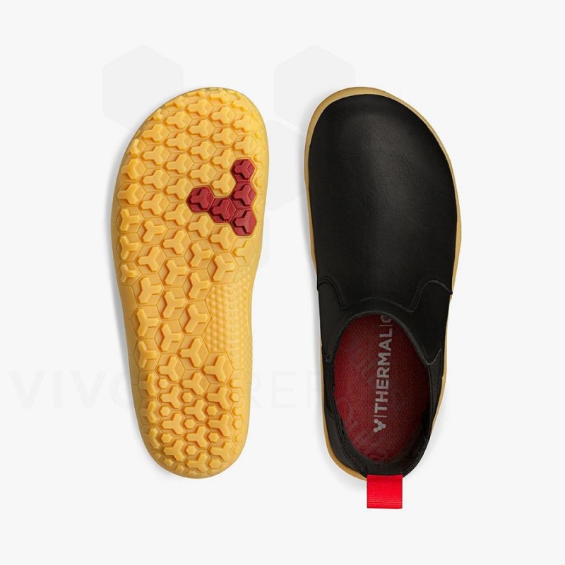 Kids' Vivobarefoot Fulham II Juniors Shoes Obsidian | NZ421HT