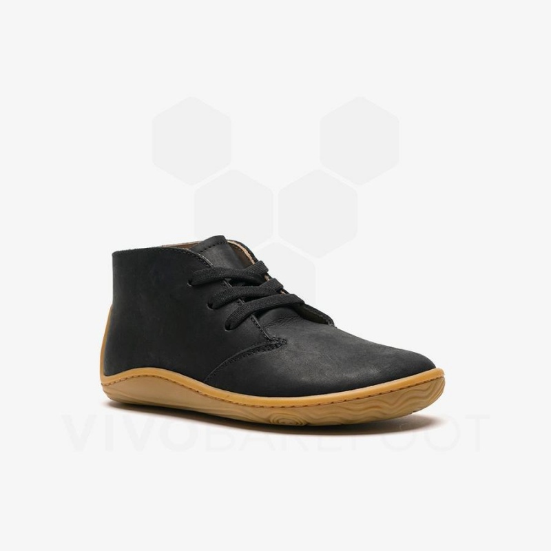 Kids' Vivobarefoot Gobi Addis Shoes Obsidian | NZ425DO