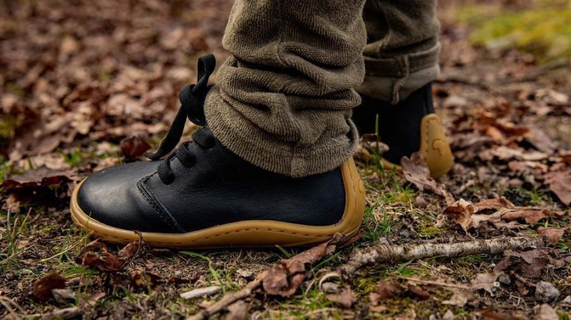 Kids' Vivobarefoot Gobi Addis Shoes Obsidian | NZ425DO