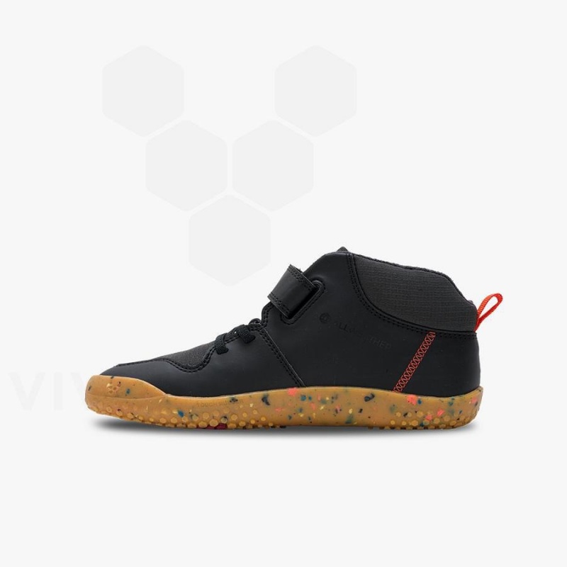 Kids' Vivobarefoot Primus Ludo Hi Juniors Shoes Obsidian | NZ412QC