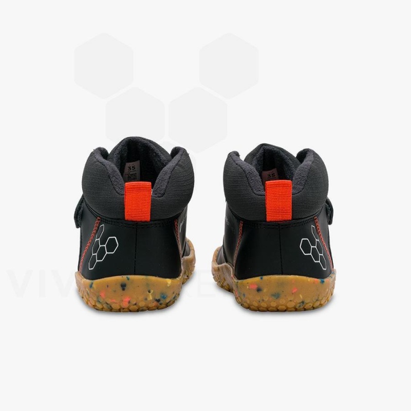 Kids' Vivobarefoot Primus Ludo Hi Juniors Shoes Obsidian | NZ412QC
