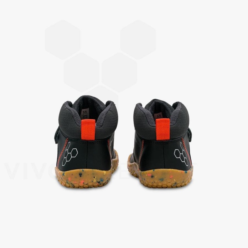 Kids' Vivobarefoot Primus Ludo Hi Preschool Shoes Obsidian | NZ408UK