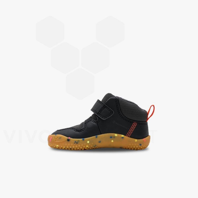 Kids' Vivobarefoot Primus Ludo Hi Toddlers Shoes Obsidian | NZ406WH