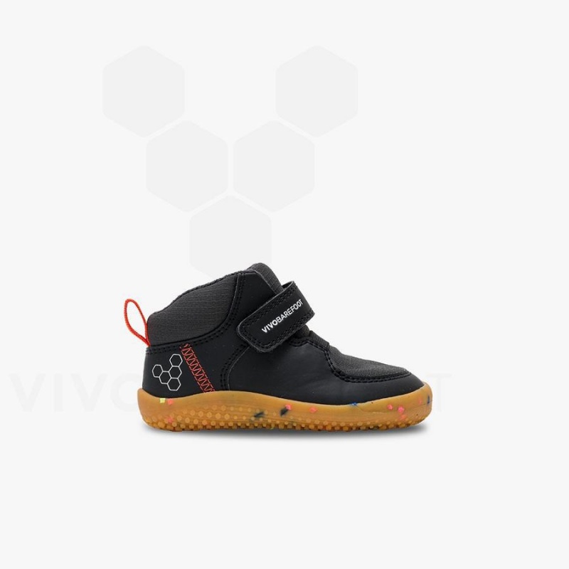Kids' Vivobarefoot Primus Ludo Hi Toddlers Shoes Obsidian | NZ406WH