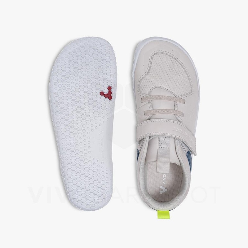 Kids' Vivobarefoot Primus Ludo Juniors Shoes White | NZ360QC