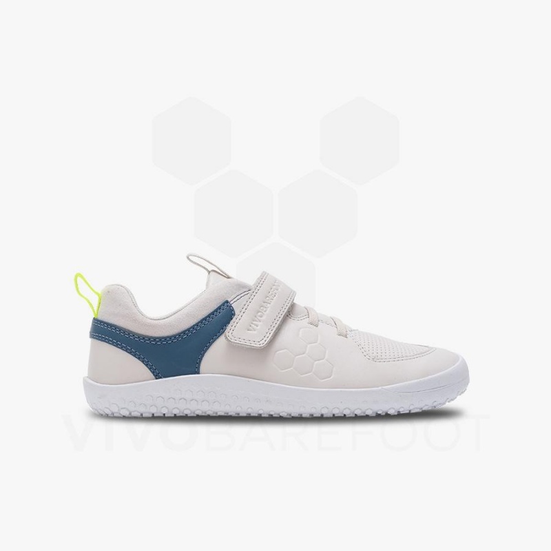Kids' Vivobarefoot Primus Ludo Juniors Shoes White | NZ360QC