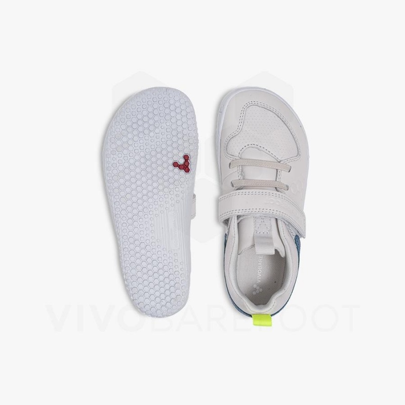 Kids' Vivobarefoot Primus Ludo Preschool Shoes White | NZ358SZ