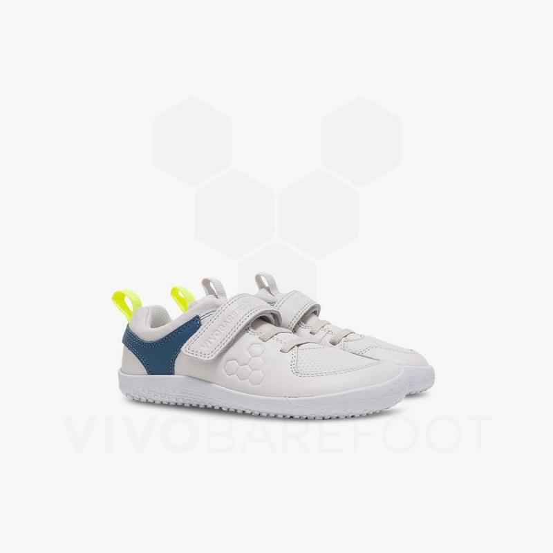 Kids' Vivobarefoot Primus Ludo Preschool Shoes White | NZ358SZ