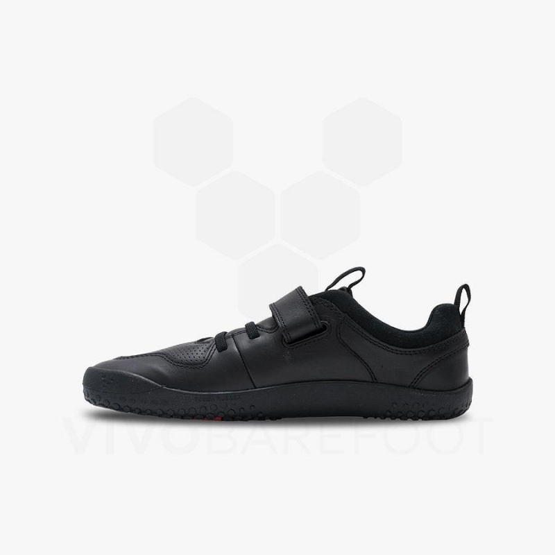 Kids' Vivobarefoot Primus Ludo School Juniors Shoes Obsidian | NZ378YF