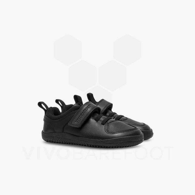 Kids' Vivobarefoot Primus Ludo School Preschool Shoes Obsidian | NZ376AS