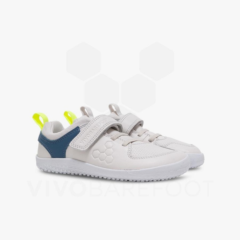 Kids' Vivobarefoot Primus Ludo Shoes White | NZ359RX
