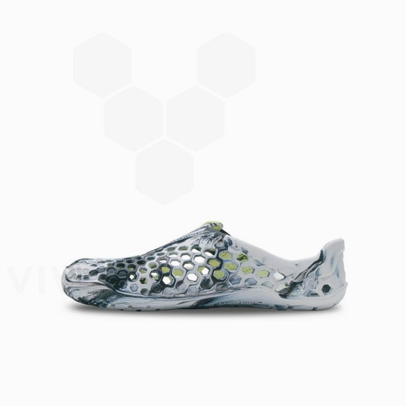 Kids' Vivobarefoot Ultra Bloom Juniors Shoes Obsidian / White | NZ394IR