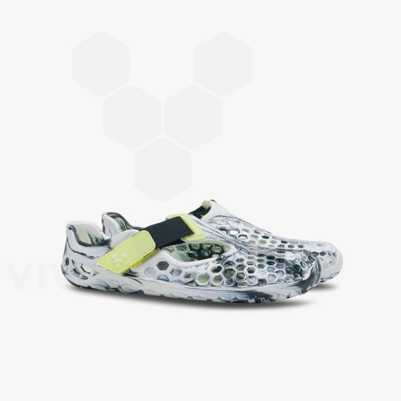 Kids' Vivobarefoot Ultra Bloom Juniors Shoes Obsidian / White | NZ394IR