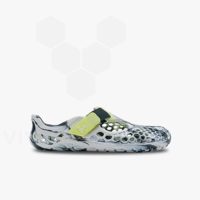 Kids' Vivobarefoot Ultra Bloom Juniors Shoes Obsidian / White | NZ394IR