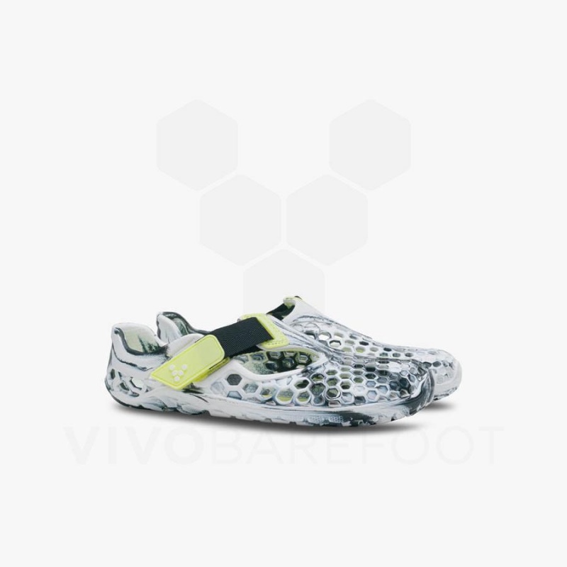 Kids' Vivobarefoot Ultra Bloom Sandals Obsidian / White | NZ434UK