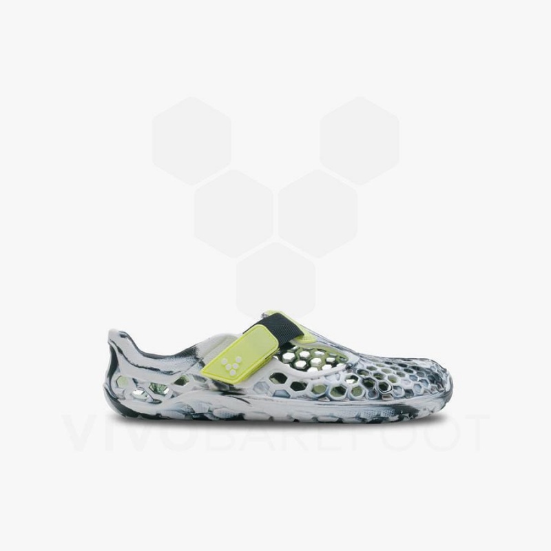 Kids' Vivobarefoot Ultra Bloom Sandals Obsidian / White | NZ434UK