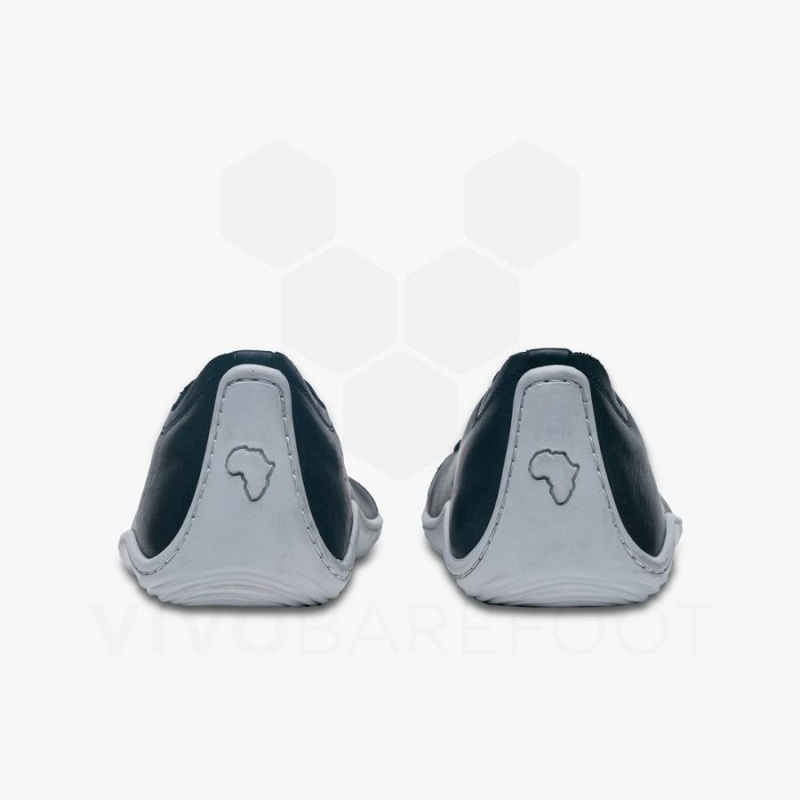 Men's Vivobarefoot Addis Lifestyle Shoes Navy | NZ126QC