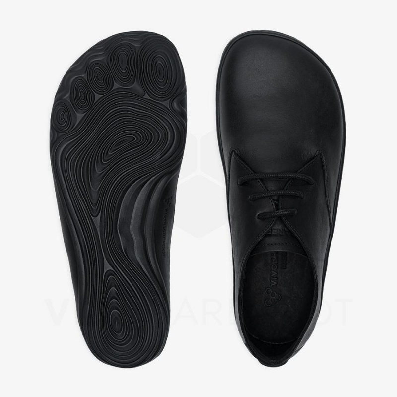 Men's Vivobarefoot Addis Oxford Lifestyle Shoes Black | NZ143ZD