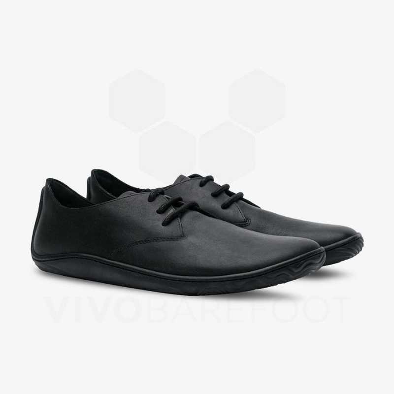 Men's Vivobarefoot Addis Oxford Lifestyle Shoes Black | NZ143ZD