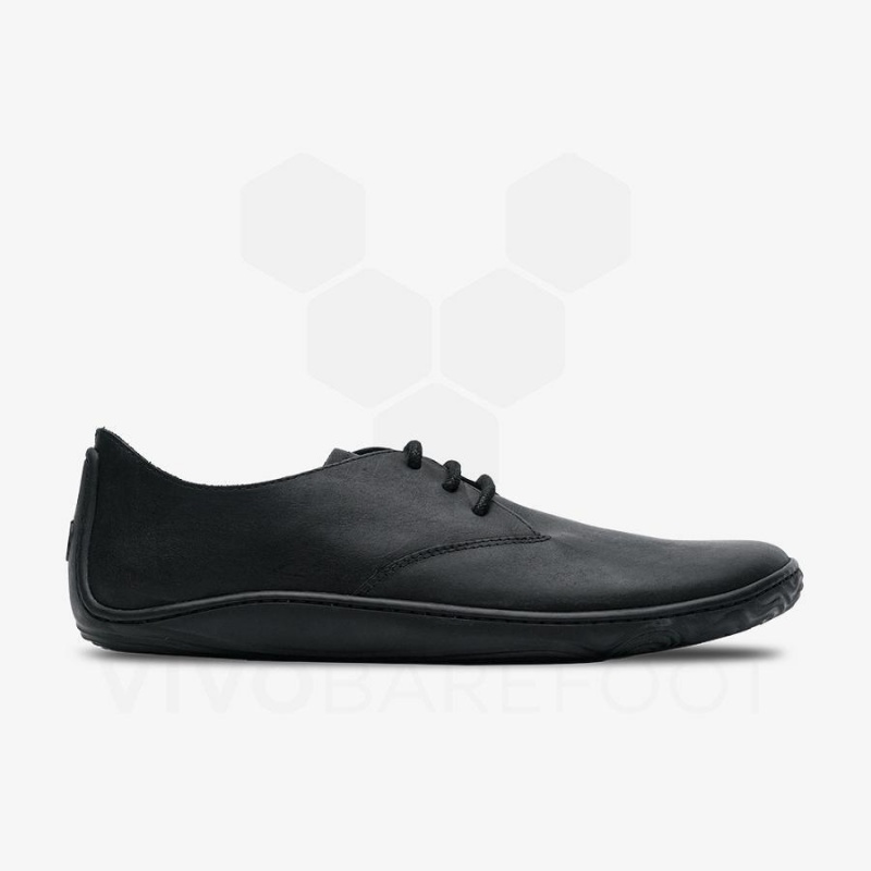 Men's Vivobarefoot Addis Oxford Lifestyle Shoes Black | NZ143ZD
