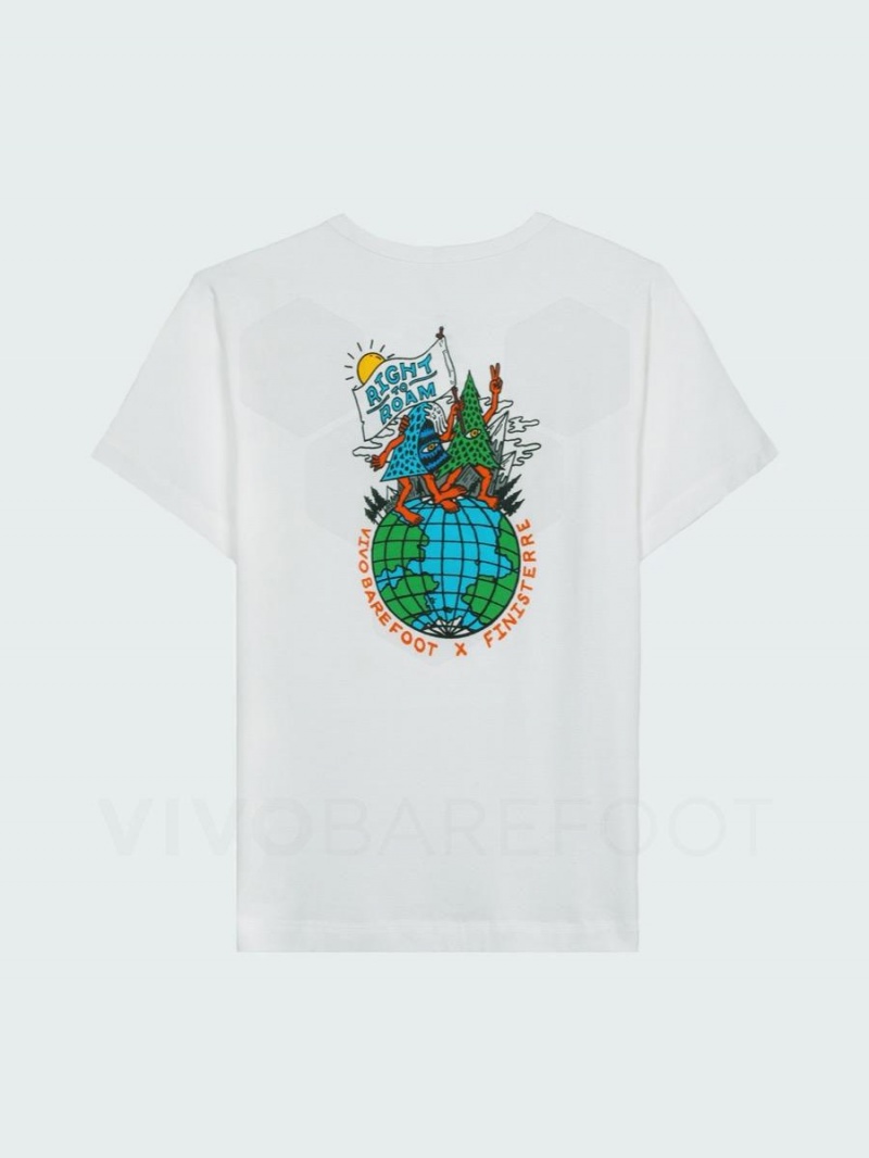 Men's Vivobarefoot Finisterre Sport T Shirts White | NZ155NN