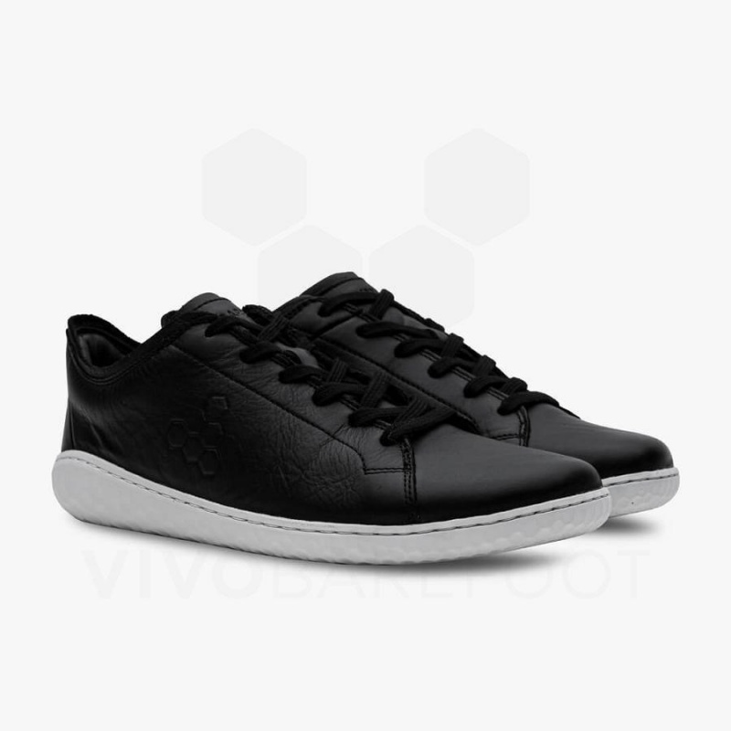 Men's Vivobarefoot Geo Court III Lifestyle Shoes Obsidian | NZ123TL