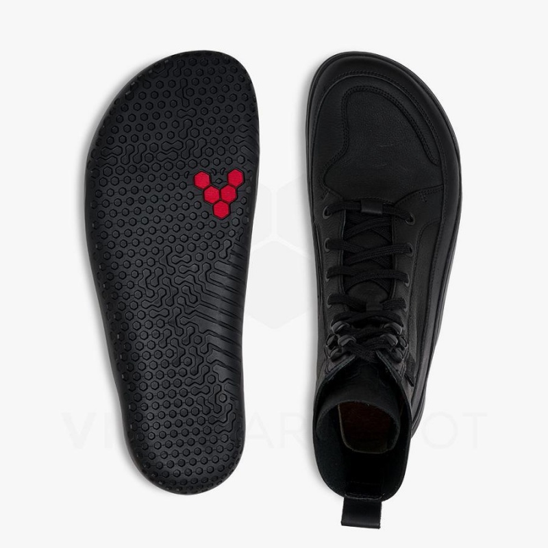 Men's Vivobarefoot Gobi Boot Lifestyle Shoes Obsidian | NZ119XG