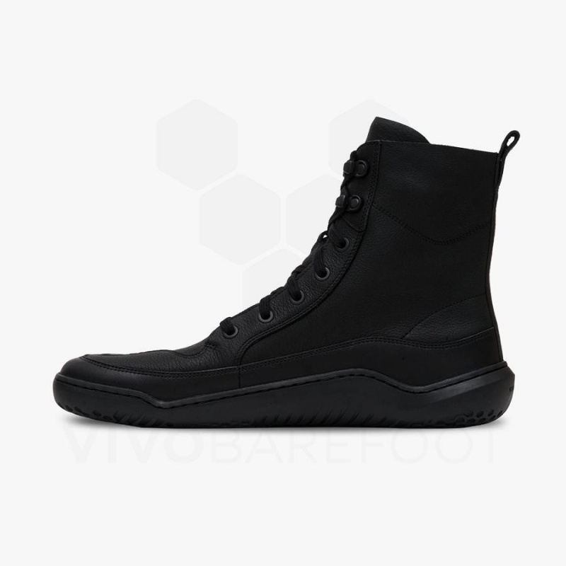 Men's Vivobarefoot Gobi Boot Lifestyle Shoes Obsidian | NZ119XG