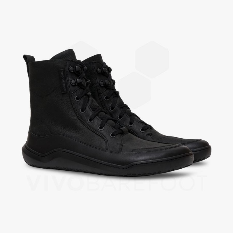 Men's Vivobarefoot Gobi Boot Lifestyle Shoes Obsidian | NZ119XG