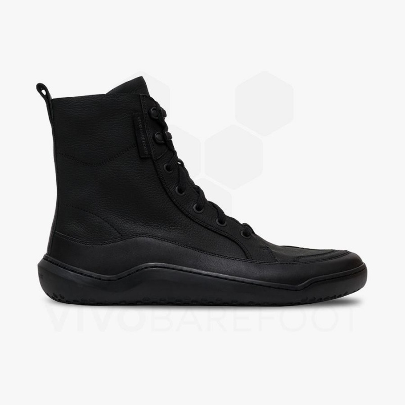 Men's Vivobarefoot Gobi Boot Lifestyle Shoes Obsidian | NZ119XG