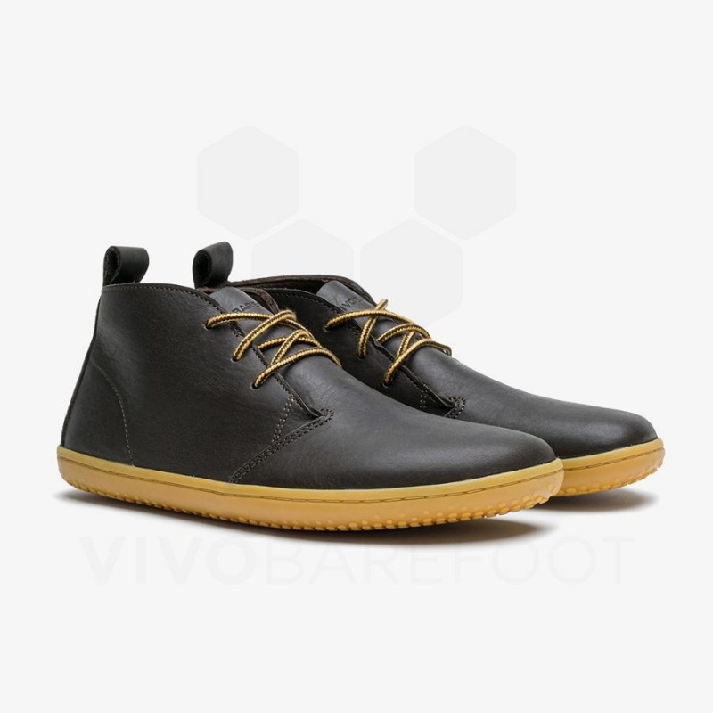 Men's Vivobarefoot Gobi III Lifestyle Shoes Black | NZ121VJ