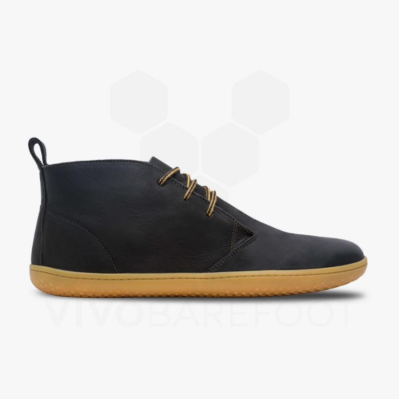 Men's Vivobarefoot Gobi III Lifestyle Shoes Black | NZ121VJ