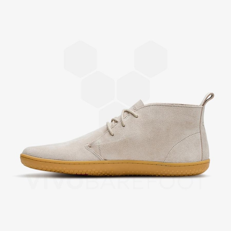 Men's Vivobarefoot Gobi III Suede Lifestyle Shoes Beige | NZ141BA
