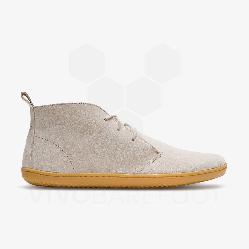 Men's Vivobarefoot Gobi III Suede Lifestyle Shoes Beige | NZ141BA
