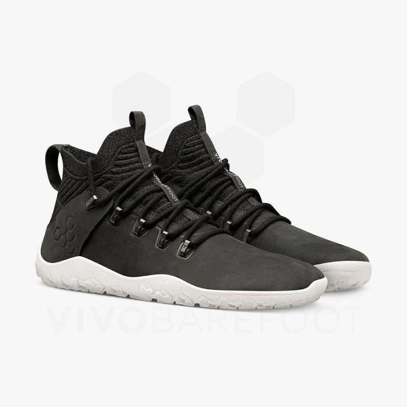 Men's Vivobarefoot Magna FG Hiking Shoes Obsidian / White | NZ020SZ