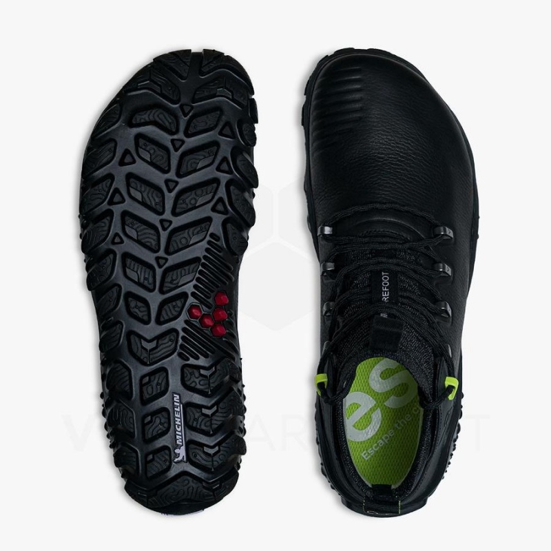 Men's Vivobarefoot Magna Forest Esc Hiking Shoes Obsidian / Light Green | NZ037BA