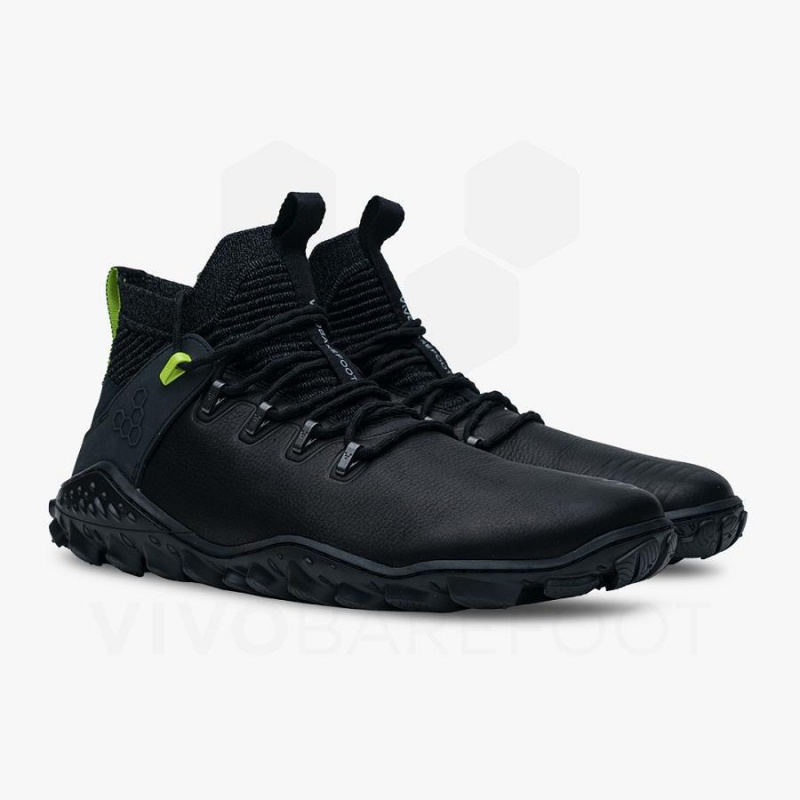 Men's Vivobarefoot Magna Forest Esc Hiking Shoes Obsidian / Light Green | NZ037BA