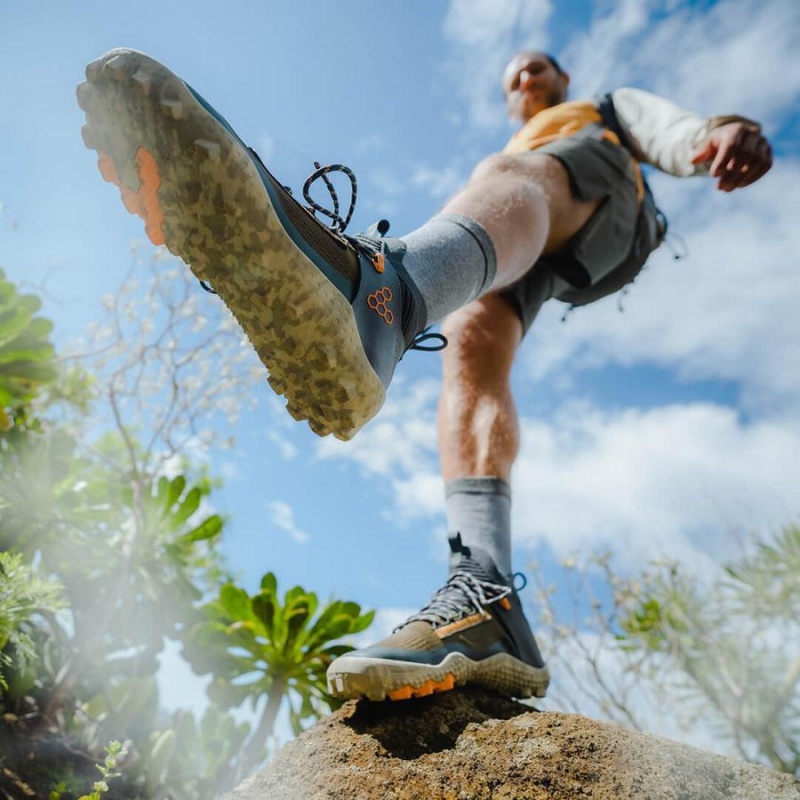 Men's Vivobarefoot Magna Lite SG Hiking Shoes Green | NZ028KW
