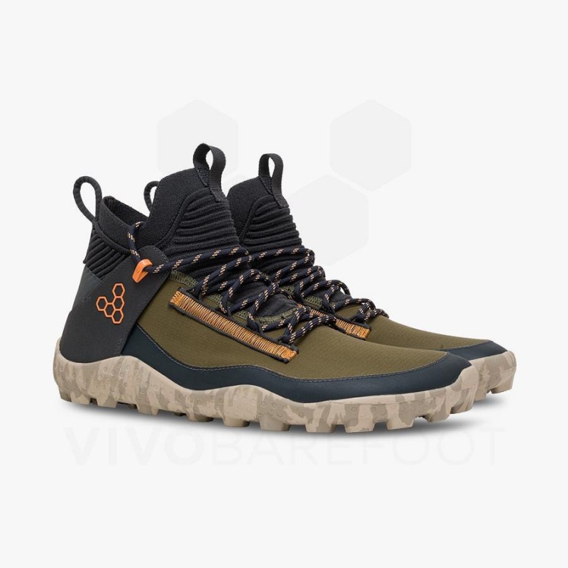 Men's Vivobarefoot Magna Lite WR SG Trail Running Shoes Green | NZ063BA
