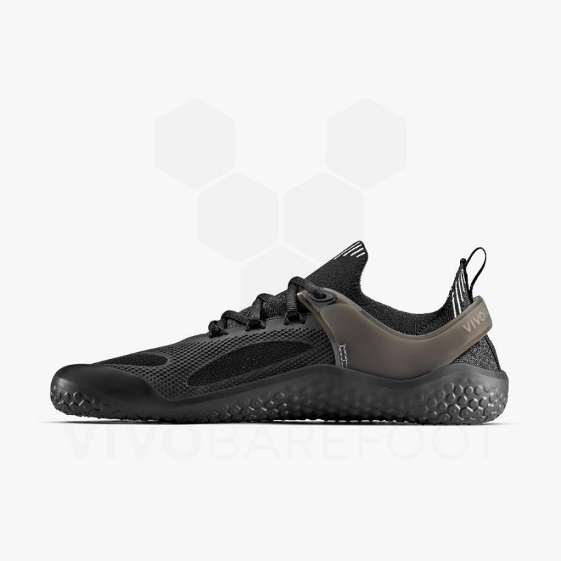 Men's Vivobarefoot Motus Strength Road Running Shoes Obsidian | NZ040YF