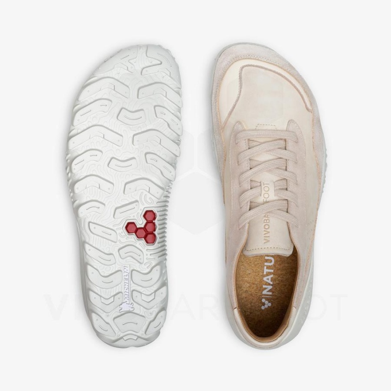 Men's Vivobarefoot Novus Lifestyle Shoes Beige | NZ139DO