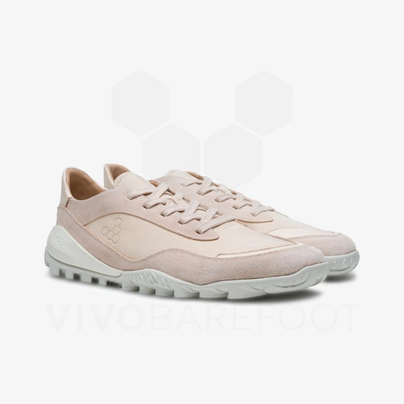 Men's Vivobarefoot Novus Lifestyle Shoes Beige | NZ139DO