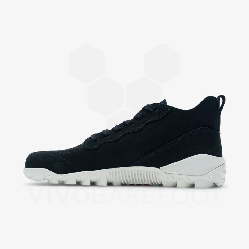 Men's Vivobarefoot Novus Mid Lifestyle Shoes Obsidian | NZ144YF